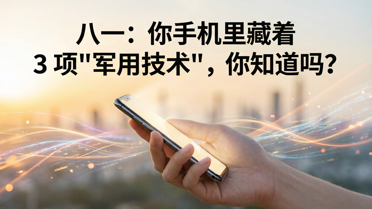 八一：你手机里藏着3项"军用技术"，你知道吗？