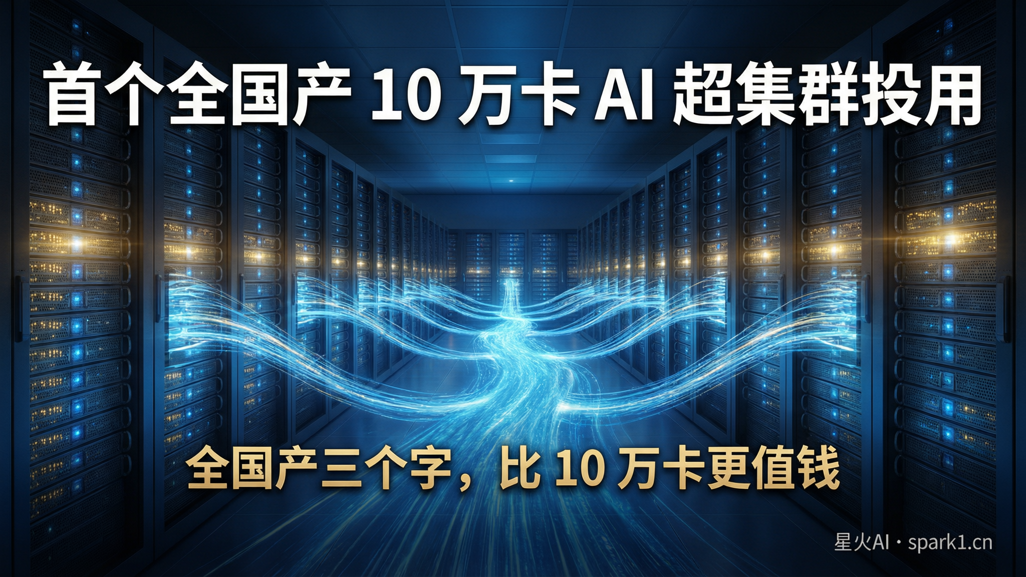 首个全国产10万卡AI超集群投用："全国产"三个字，比"10万卡"更值钱