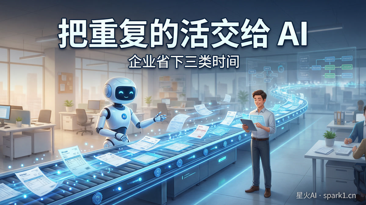 把重复的活交给AI，企业省下三类时间