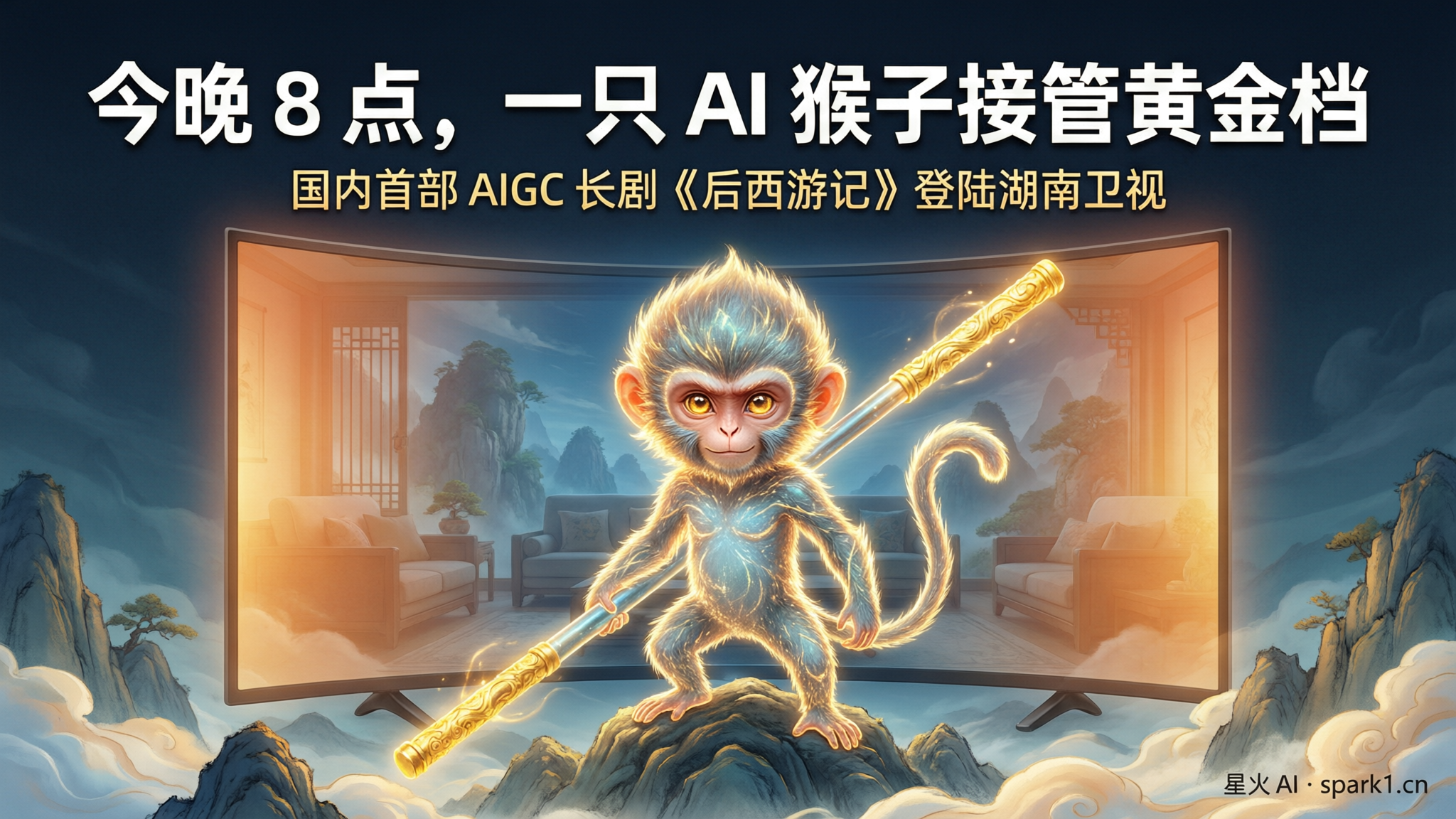 今晚8点，一只AI猴子接管黄金档