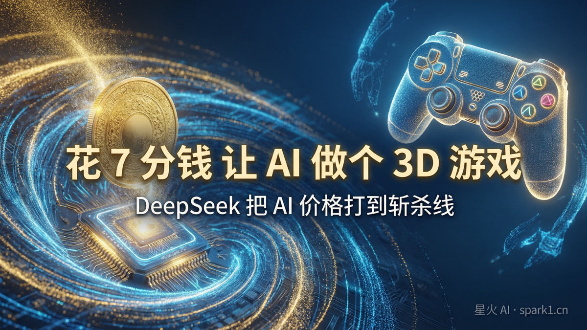 花7分钱让AI做了个3D游戏：DeepSeek这波降价，把AI打到了"斩杀线"