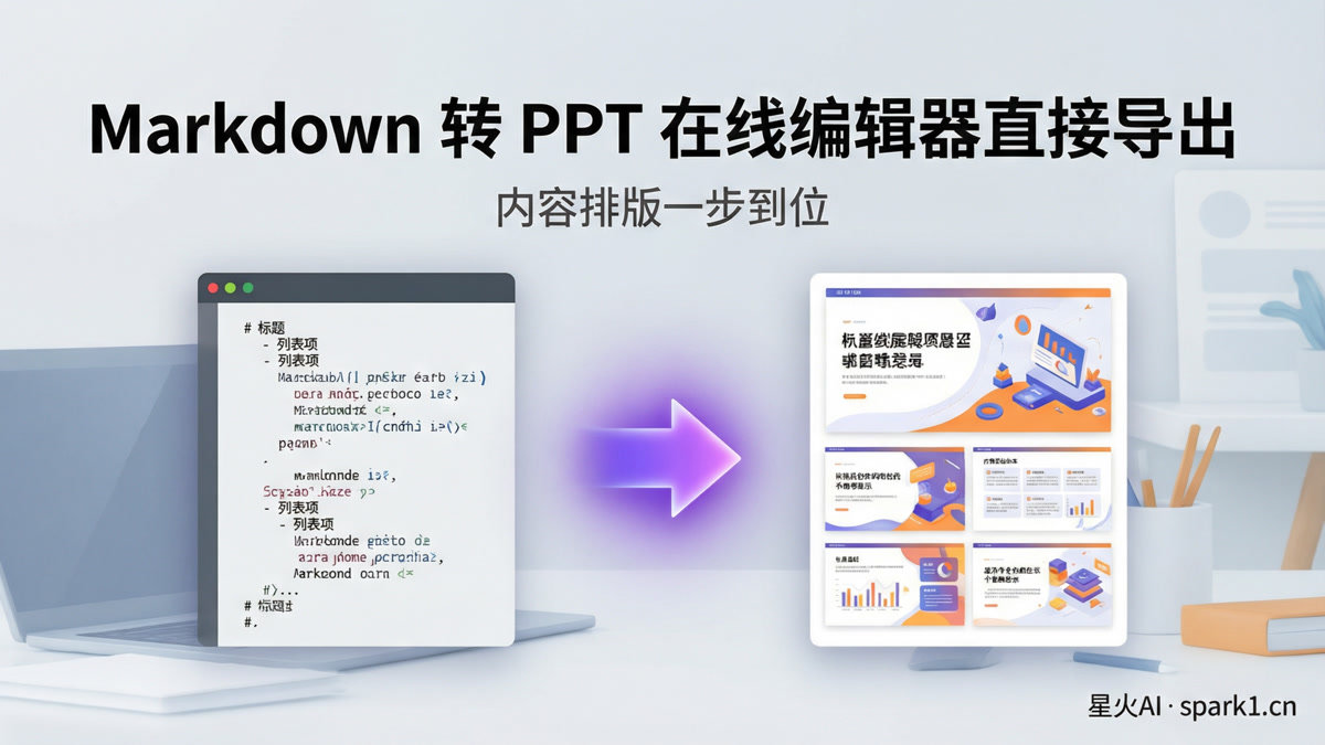 Markdown转PPT不用手写排版：在线编辑器直接导出演示文稿