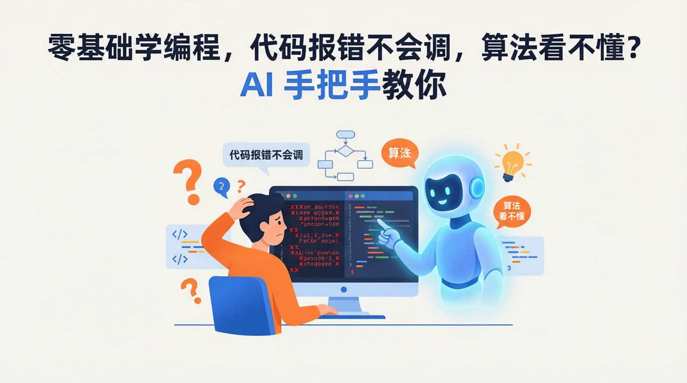 AI编程老师怎么用？零基础学编程、代码报错不再慌，AI手把手把你教会